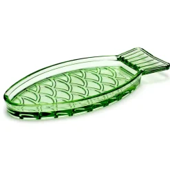 Serax Fish & Fish plate 10x23 cm, Green Outlet