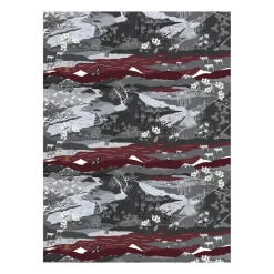 Arvidssons Textil Fjällvandring oilcloth, grey-burgundy GreyRed