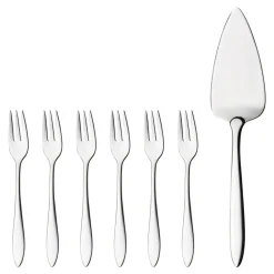 Hardanger Bestikk Fjord cake set, 7 pieces Silver-coloured New