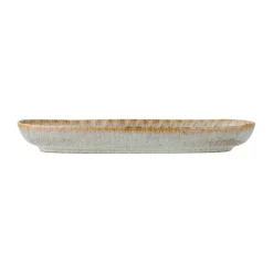 Bloomingville Fleur serving plate 12x37.5 cm, Natural BeigeGreen New
