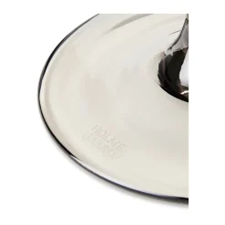 Holmegaard Flow glass on base 35 cl, Smoke Grey