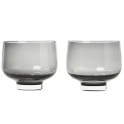 Blomus Flow tumbler glass 22 cl 2-pack, Smoke Grey Best