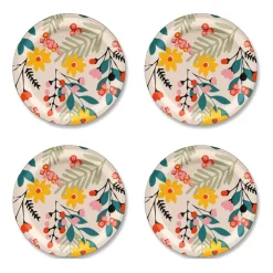 Åry Home Flower coaster Ø11 cm 4-pack, Pink Multi Discount