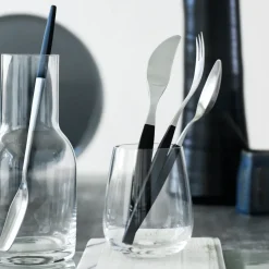 Gense Focus de Luxe cutlery 12 pcs, stainless steel Silver-colouredBlack Hot