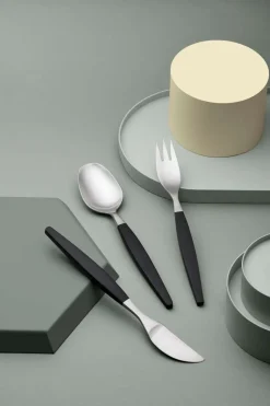 Gense Focus de Luxe cutlery 12 pcs, stainless steel Silver-colouredBlack Hot