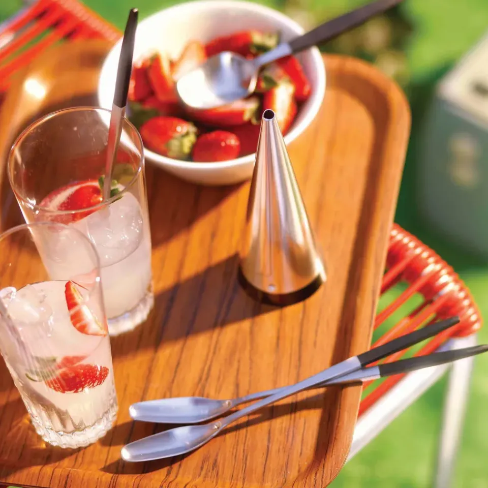 Gense Focus de Luxe dessert-spoons, 4-pack Silver-colouredBlack Sale