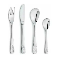 Amefa Forest Friends children's cutlery set 4-pack, Stainless steel Silver-coloured Clearance