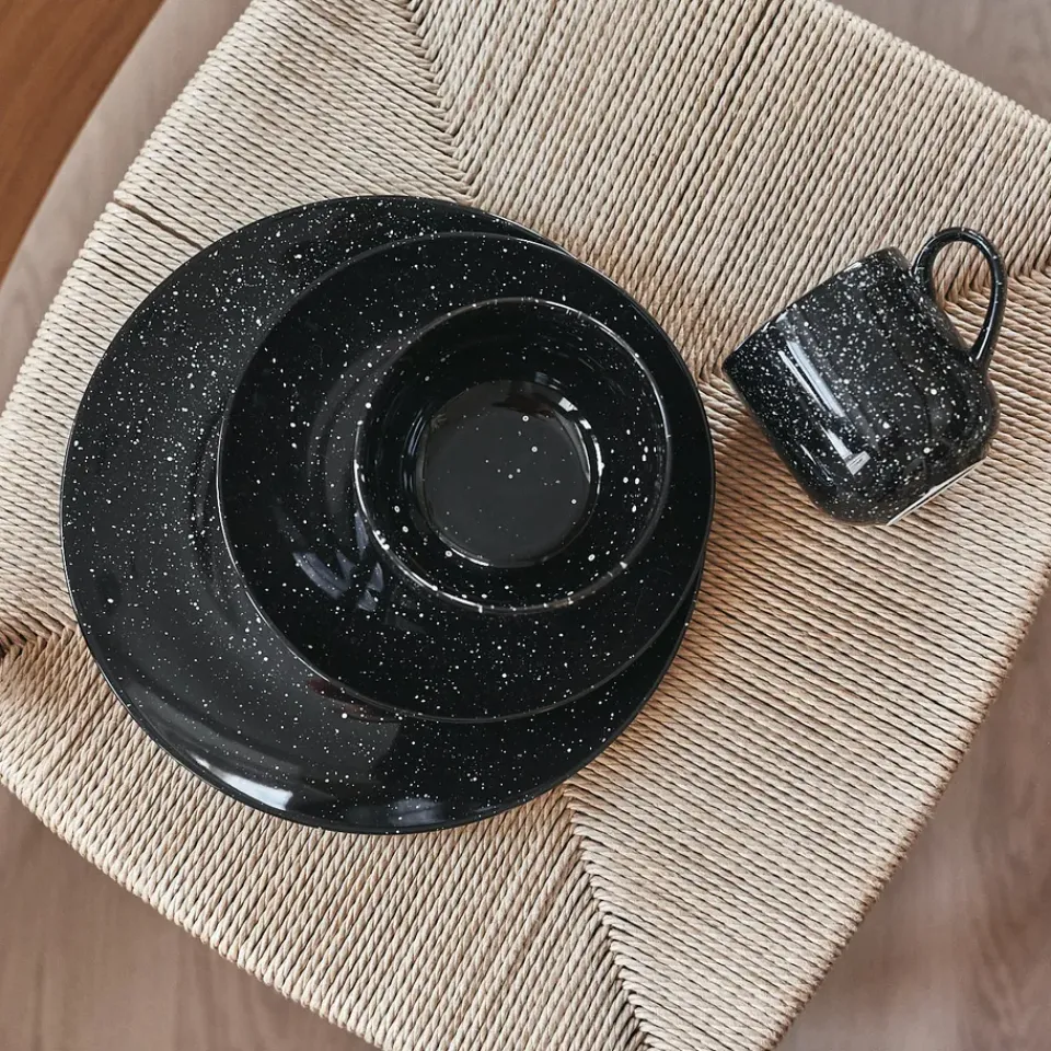 Scandi Living Freckle plate Ø26 cm, Black New
