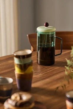 HAY French Press Brewer coffee press 1 liter, Aqua Blue