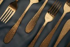 Vargen & Thor Frost dessert/starter cutlery 8 pieces, Nimbus Gold-coloured Clearance