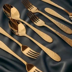 Vargen & Thor Frost dessert/starter cutlery 8 pieces, Nimbus Gold-coloured Clearance