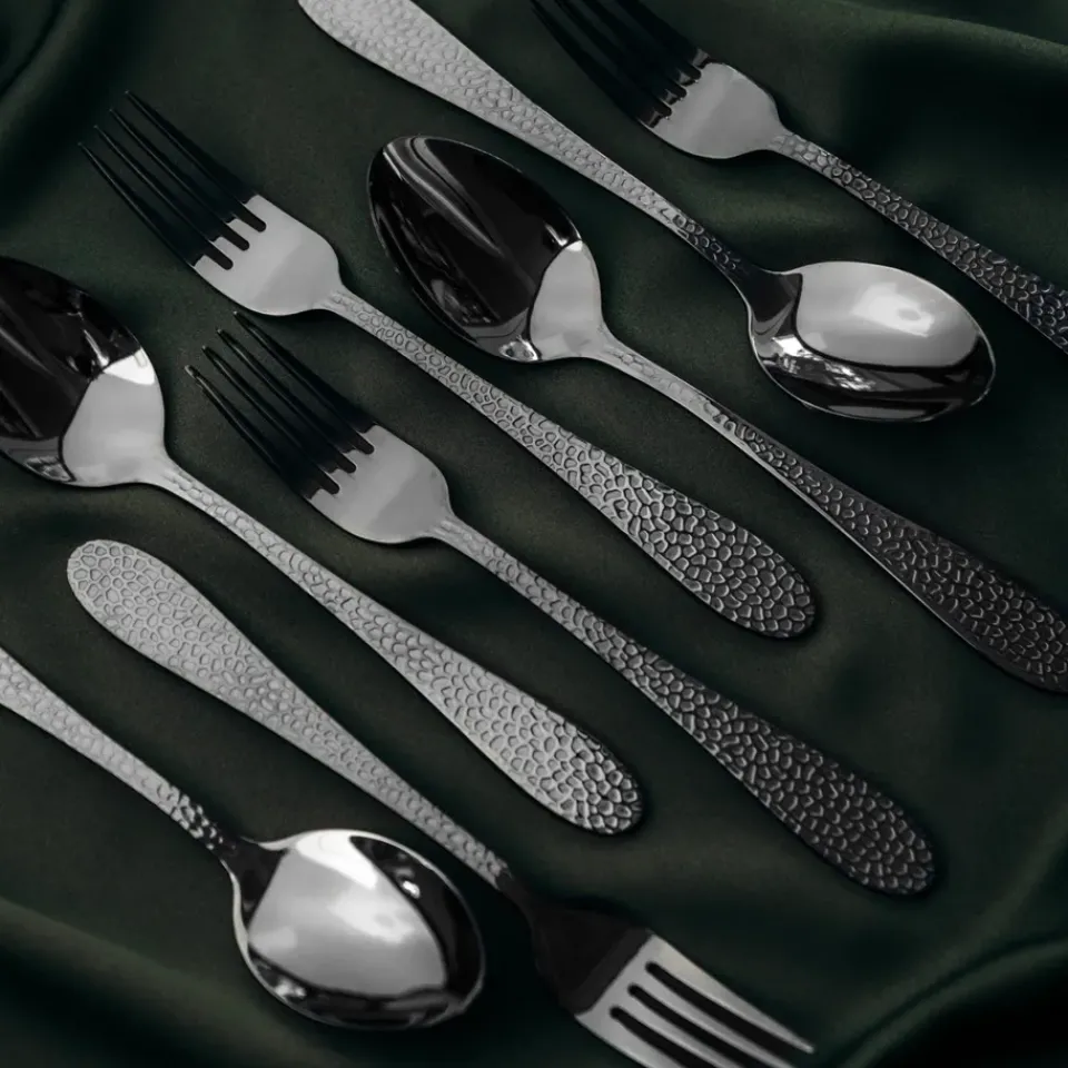 Vargen & Thor Frost dessert/starter cutlery 8 pieces, Onyx Black Hot