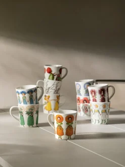Design House Stockholm Fru Dill mug with handle, 40 cl GreenWhite Hot