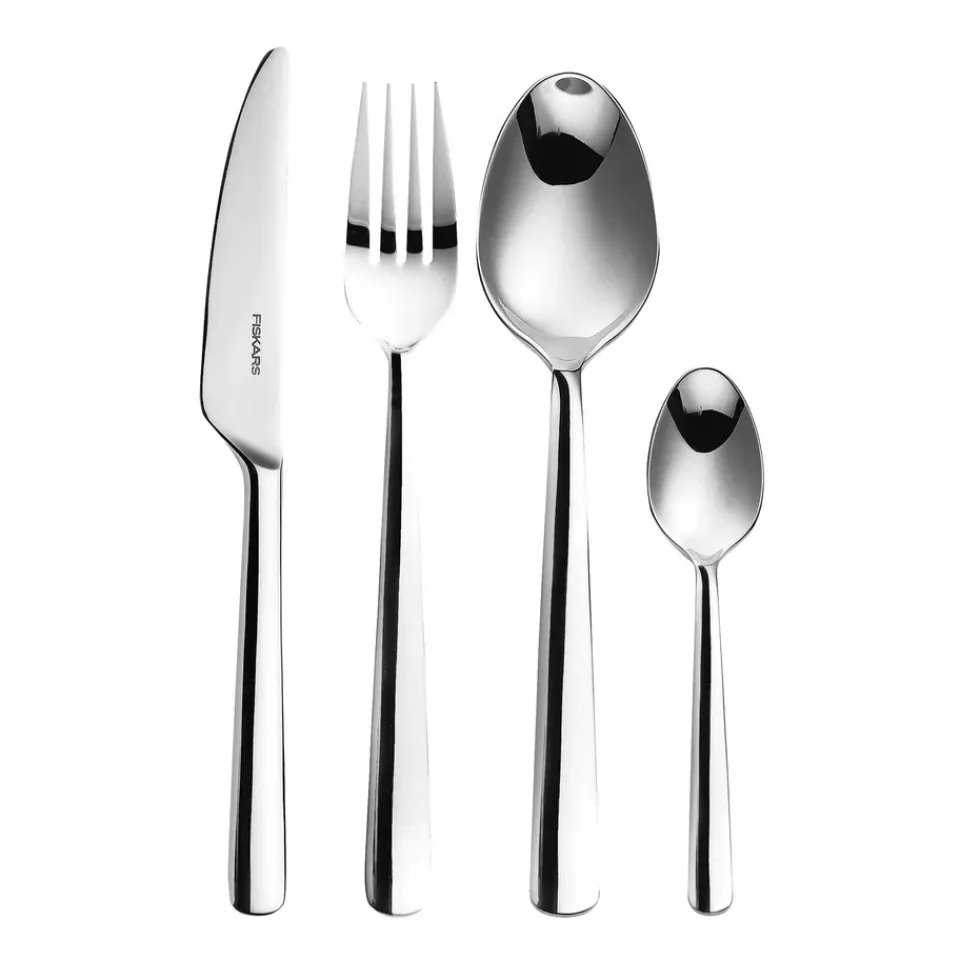 Fiskars Functional Form cutlery smooth, 16 pieces Silver-coloured Clearance