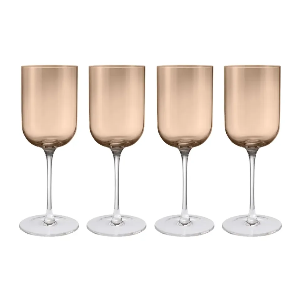 Blomus Fuumi red wine glass 40 cl 4-pack, Coffee-clear Brown Discount