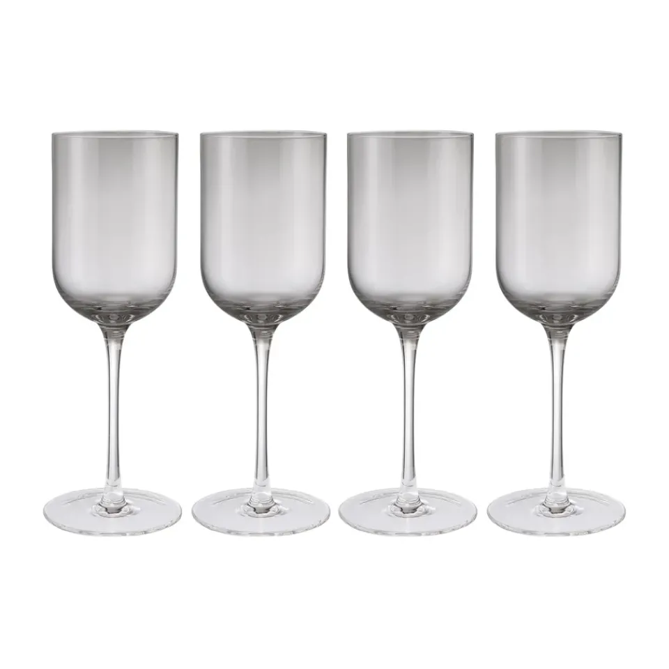Blomus Fuumi wine glass 31 cl 4-pack, Smoke-clear Grey Outlet
