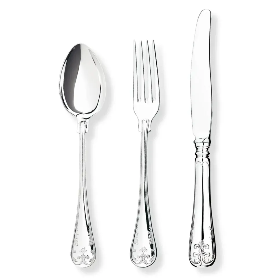 Gense Gammal Fransk table spoon silver nickle, 18.3 cm Silver-coloured Hot