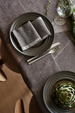 NJRD Geometric tablecloth 147x250 cm, -white Brown Clearance