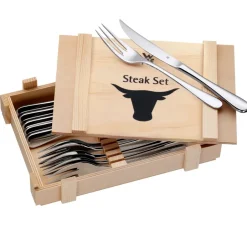 WMF Geschenkidee BBQ cutlery 12 pieces, Stainless steel Silver-coloured Clearance