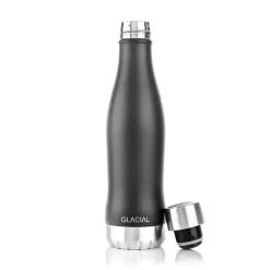 Glacial water bottle 400 ml, Matte Black
