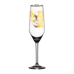 Carolina Gynning Golden Butterfly champagne glass 30 cl, Gold Transparent Online