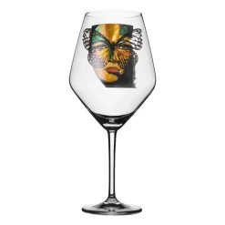 Carolina Gynning Golden Butterfly wine glass 75 cl, Clear Transparent Discount