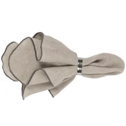 Broste Copenhagen Gracie linen napkins, Beige Discount