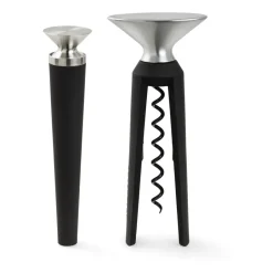 Rosendahl Grand Cru bottle opener and corkscrew set, Stainless steel Black New