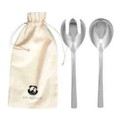 Kay Bojesen Grand Prix salad cutlery 18.5 cm 2 pieces, Polished steel Silver-coloured New