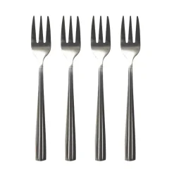 Aida Groovy cake fork 4-pack, stainless steel Silver-coloured Outlet