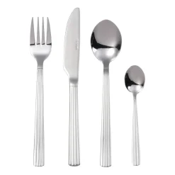 Aida Groovy cutlery, 48 pieces Silver-coloured