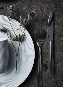 Aida Groovy cutlery, 48 pieces Silver-coloured