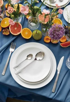Aida Groovy cutlery, 48 pieces Silver-coloured