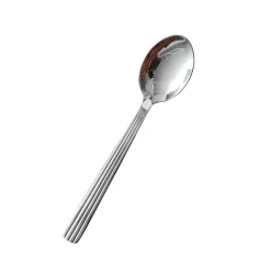 Aida Groovy dessert spoon, Mirror polish Silver-coloured Outlet
