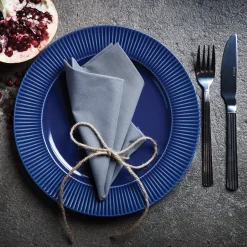 Aida Groovy plate Ø 27 cm, Blue Outlet