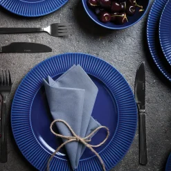 Aida Groovy plate Ø 27 cm, Blue Outlet