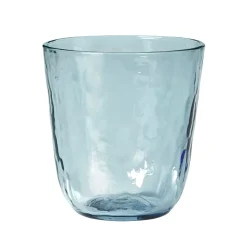 Broste Copenhagen Hammered drinking glass 33.5 cl, Blue Hot