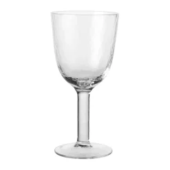 Broste Copenhagen Hammered white wine glass 30 cl, Clear Transparent Discount