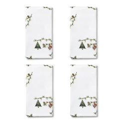 Kähler Hammershøi Christmas fabric napkin 45x45 cm 4-pack, White MultiWhite Hot