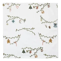 Kähler Hammershøi Christmas fabric napkin 45x45 cm 4-pack, White MultiWhite Hot