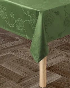 Kähler Hammershøi Poppy damask tablecloth , 150x320 cm Green Clearance