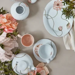 Kähler Hammershøi Poppy teacup with saucer 38 cl, White Online