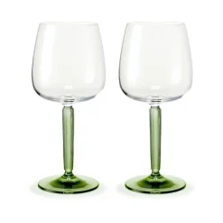 Kähler Hammershøi red wine glass 49 cl 2-pack, Clear- Green Clearance