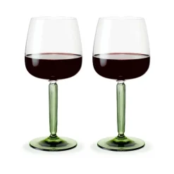 Kähler Hammershøi red wine glass 49 cl 2-pack, Clear- Green Clearance