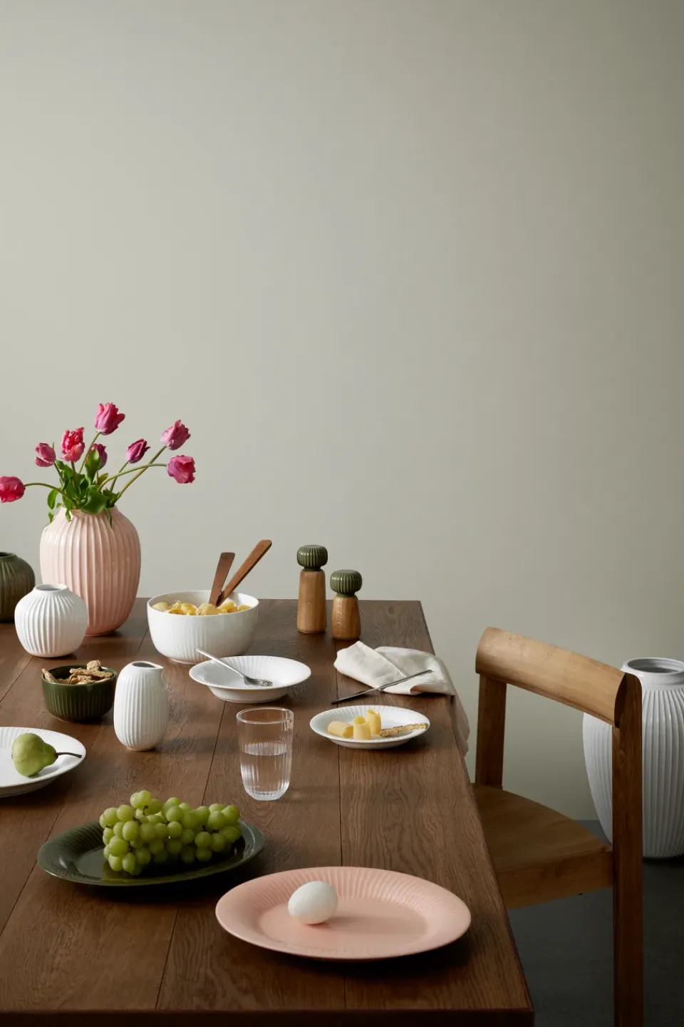 Kähler Hammershøi serving platter, Nude Pink Hot