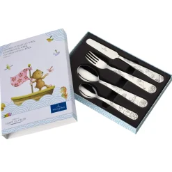 Villeroy & Boch Happy as a Bear children's cutlery 4 pieces, Stainless steel Silver-coloured Online