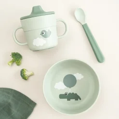 Done by deer Happy Clouds foodie first meal set 3 pieces, Green Online