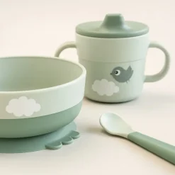 Done by deer Happy Clouds foodie first meal set 3 pieces, Green Online