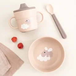 Done by deer Happy Clouds foodie first meal set 3 pieces, Powder Beige Best