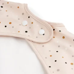 Done by deer Happy Dots bib with sleeves, Powder Beige New